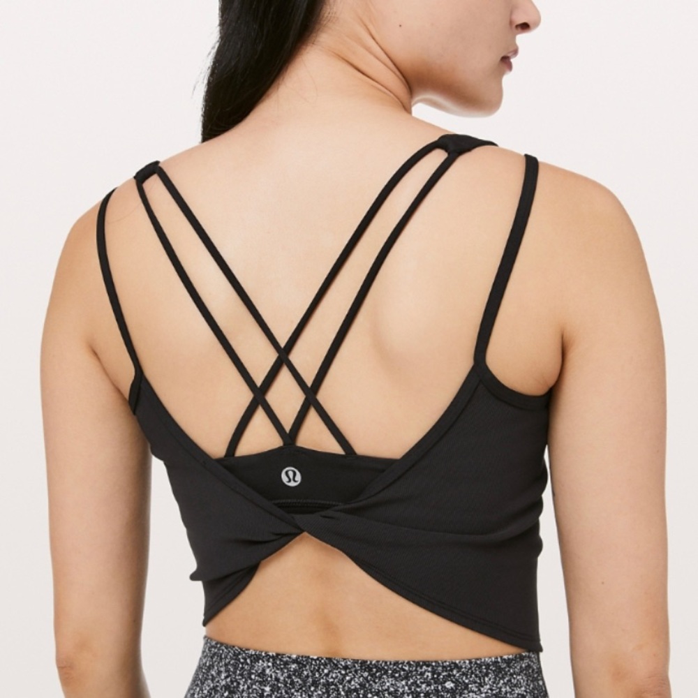 Lululemon daily lineup cross back crop tank